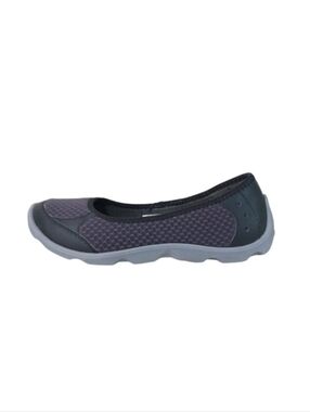 Crocs Flats Women's 7 Black Grey Slip-on Casual Lightweight Comfort Shoes